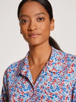 Calida Liberty Dreams Pyjama, Durchgeknöpft -CALIDA-Shop Calida Liberty Dreams Pyjama durchgeknoepft rot 43753 174 3