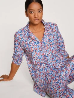 Calida Liberty Dreams Pyjama, Durchgeknöpft -CALIDA-Shop Calida Liberty Dreams Pyjama durchgeknoepft rot 43753 174 4