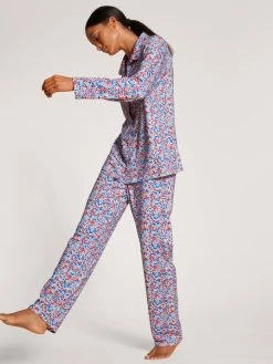 Calida Liberty Dreams Pyjama, Durchgeknöpft -CALIDA-Shop Calida Liberty Dreams Pyjama durchgeknoepft rot 43753 174 5