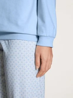 Calida Lovely Nights Bündchen-Pyjama -CALIDA-Shop Calida Lovely Nights Buendchen Pyjama blau 47456 383 4