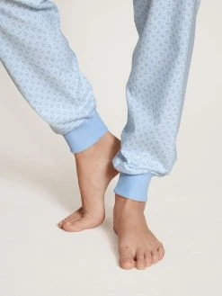 Calida Lovely Nights Bündchen-Pyjama -CALIDA-Shop Calida Lovely Nights Buendchen Pyjama blau 47456 383 5