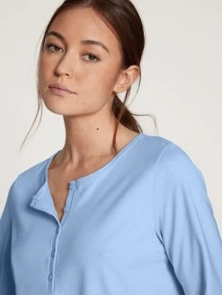 Calida Lovely Nights Pyjama, Lang 9 Calida Lovely Nights Pyjama, Lang -CALIDA-Shop Calida Lovely Nights Pyjama lang blau 47256 383 1