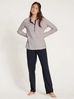 Calida Midnight Stripes Pyjama, Lang