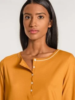 Calida Night Lovers Pyjama, Lang 8 Calida Night Lovers Pyjama, Lang -CALIDA-Shop Calida Night Lovers Pyjama lang gelb 43729 038 2