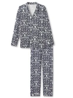 Calida Winter Dreams Pyjama, Durchgeknöpft -CALIDA-Shop Calida Winter Dreams Pyjama durchgeknoepft blau 41292 339 6