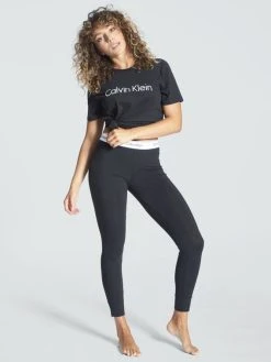 Calvin Klein Cotton Coordinating Shirt Mit Logo-Print -CALIDA-Shop Calvin Klein Cotton Coordinating Shirt mit Logo Print schwarz QS6105E 001 2