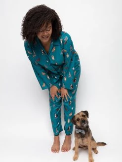 Cyberjammies Coco Pyjama, Durchgeknöpft 8 Cyberjammies Coco Pyjama, Durchgeknöpft -CALIDA-Shop Cyberjammies Coco Pyjama durchgeknoepft tuerkis CY957574 SET TEAL BLUE DOG 2