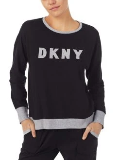 DKNY New Signature Bündchen-Pyjama 7 DKNY New Signature Bündchen-Pyjama -CALIDA-Shop DKNY Nacht New Signature Schlafanzug schwarz YI2919259 001 1627479710