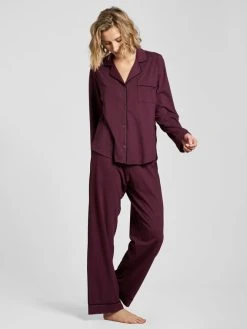 DKNY New Signature Jersey-Schlafanzug, Geknöpft