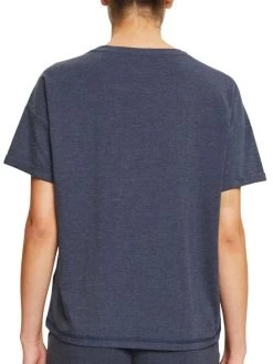 ESPRIT Casual Bündchen-Pyjama 9 ESPRIT Casual Bündchen-Pyjama -CALIDA-Shop Esprit Casual Set Kurzam Shirt und Buendchenhose blau 992ER1Y31905 SET 402 2