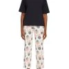 ESPRIT Seasonal Print Pyjama Mit Kurzarm-Shirt 1 ESPRIT Seasonal Print Pyjama Mit Kurzarm-Shirt -CALIDA-Shop Esprit Seasonal Print Pyjama mit Kurzarm Shirt schwarz 013ER1Y336 003