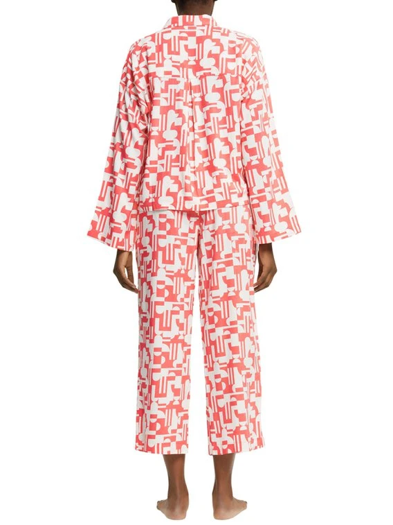 ESPRIT Seasonal Print Web-Pyjama, Durchgeknöpft 4 ESPRIT Seasonal Print Web-Pyjama, Durchgeknöpft – Bild 2