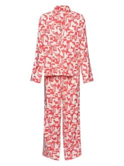 ESPRIT Seasonal Print Web-Pyjama, Durchgeknöpft 9 ESPRIT Seasonal Print Web-Pyjama, Durchgeknöpft -CALIDA-Shop Esprit Seasonal Print Web Pyjama durchgeknoepft orange 013ER1Y318 647 3
