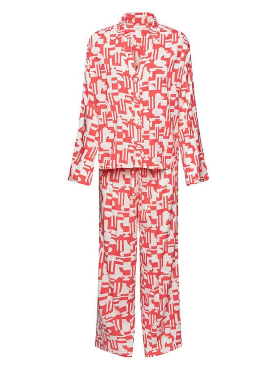 ESPRIT Seasonal Print Web-Pyjama, Durchgeknöpft 6 ESPRIT Seasonal Print Web-Pyjama, Durchgeknöpft – Bild 4