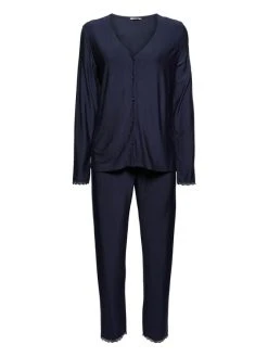 ESPRIT Soft Stripes Durchgeknöpfter Pyjama 7 ESPRIT Soft Stripes Durchgeknöpfter Pyjama -CALIDA-Shop Esprit Soft Stripes Pyjama lang blau 991EF1Y313 400 1628084744