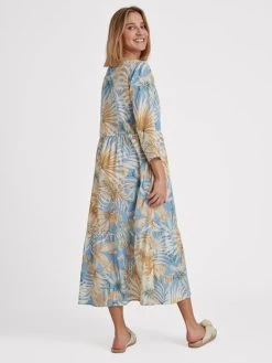 CALIDA-Shop -CALIDA-Shop Eva Bitzer Piu Bella Cosa Kleid mit 3 4 Arm Laenge 130 cm blau 13310176 501 1