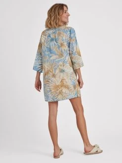 CALIDA-Shop -CALIDA-Shop Eva Bitzer Piu Bella Cosa Kleid mit 3 4 Arm Laenge 95 cm blau 13310177 501 1