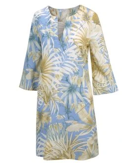 Eva Bitzer Piu Bella Cosa Kleid Mit 3/4-Arm, Länge 95 Cm -CALIDA-Shop Eva Bitzer Piu Bella Cosa Kleid mit 3 4 Arm Laenge 95 cm blau 13310177 501 2