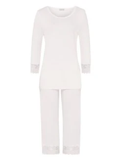 HANRO Moments Capri-Pyjama Mit Spitze -CALIDA-Shop Hanro Moments Capri Pyjama mit Spitze rosa 077928 1334 2