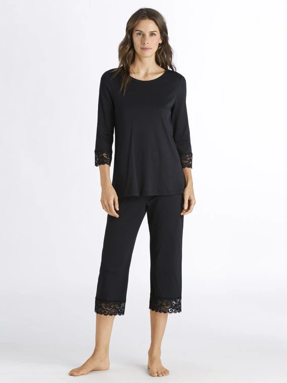 HANRO Moments Capri-Pyjama Mit Spitze 3 HANRO Moments Capri-Pyjama Mit Spitze