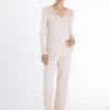 HANRO Moments Pyjama Mit Spitze -CALIDA-Shop Hanro Moments Pyjama mit Spitze rosa 077932 1334