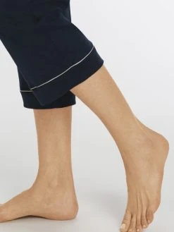 HANRO Natural Comfort 3/4-Pyjama -CALIDA-Shop Hanro Natural Comfort 3 4 Pyjama blau 077965 1610 3