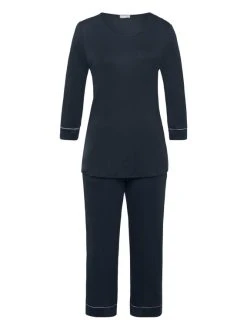 HANRO Natural Comfort 3/4-Pyjama -CALIDA-Shop Hanro Natural Comfort 3 4 Pyjama blau 077965 1610 4