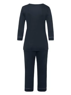 HANRO Natural Comfort 3/4-Pyjama -CALIDA-Shop Hanro Natural Comfort 3 4 Pyjama blau 077965 1610 5