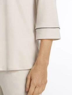 HANRO Natural Comfort 3/4-Pyjama 11 HANRO Natural Comfort 3/4-Pyjama -CALIDA-Shop Hanro Natural Comfort 3 4 Pyjama weiss 077965 1809 3