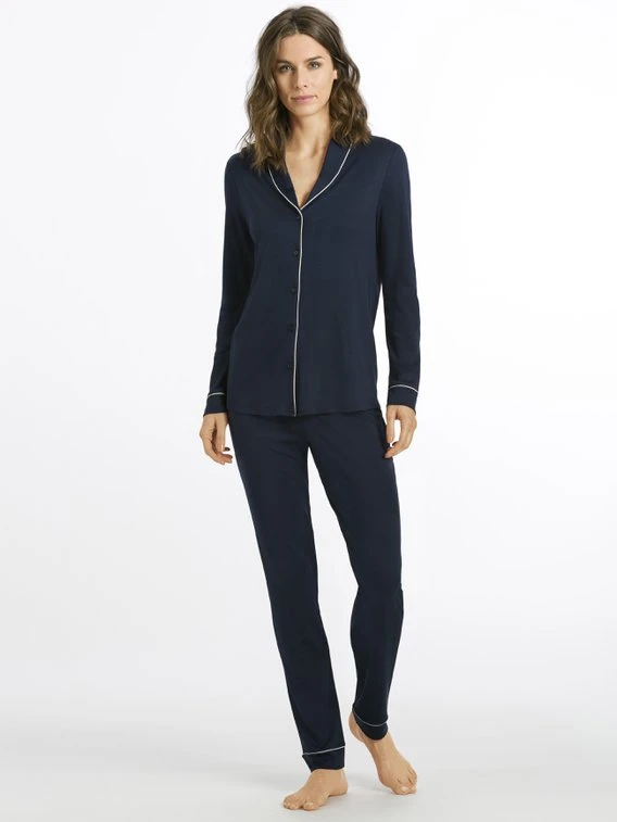 HANRO Natural Comfort Pyjama Lang, Durchgeknöpft 3 HANRO Natural Comfort Pyjama Lang, Durchgeknöpft