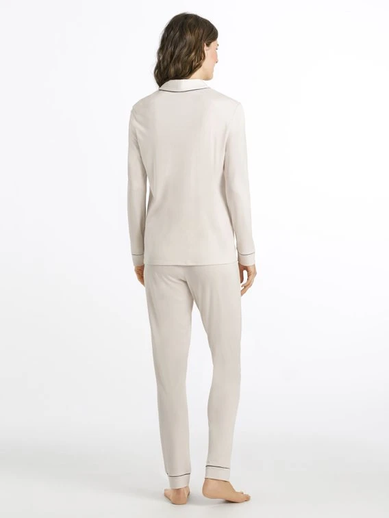 HANRO Natural Comfort Pyjama Lang, Durchgeknöpft 4 HANRO Natural Comfort Pyjama Lang, Durchgeknöpft – Bild 2