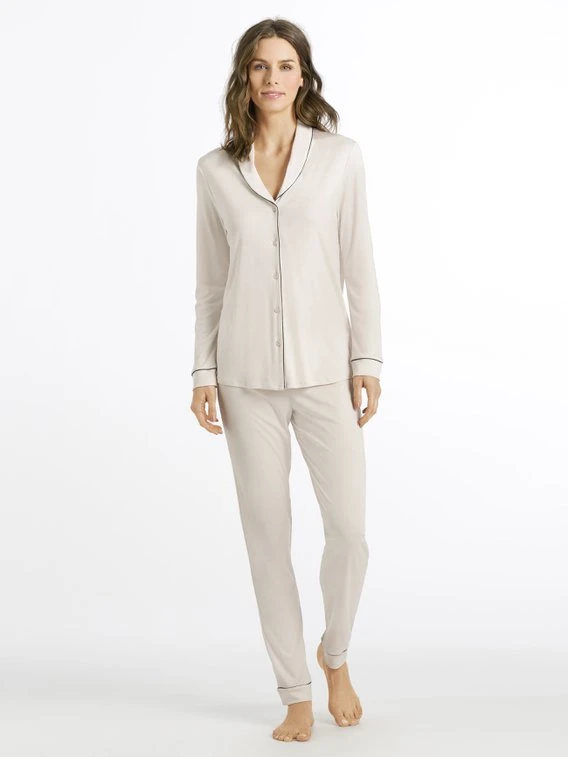 HANRO Natural Comfort Pyjama Lang, Durchgeknöpft 3 HANRO Natural Comfort Pyjama Lang, Durchgeknöpft