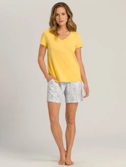 HANRO Sleep & Lounge Pyjama-Shorts -CALIDA-Shop Hanro Sleep Lounge Pyjama Shorts blau 077486 2365 2