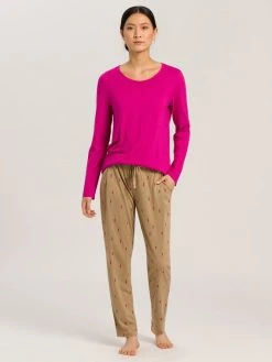 HANRO Sleep & Lounge Loungehose, Lang -CALIDA-Shop Hanro Sleep und Lounge Loungehose lang gruen 077882 2957 2