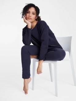 Juvia Cathy Sweatpants 10 Juvia Cathy Sweatpants -CALIDA-Shop JUVIA NOS Trouser Turn Up Hose lang blau 830 11 068 880 3