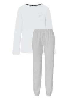JOOP! Easy Leisure Bündchen-Pyjama -CALIDA-Shop Joop Easy Leisure Buendchen Pyjama grau 64400303 SET 443 2