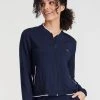 JOOP! Sporty Elegance Sweatjacke Mit Kleinem Stehkragen -CALIDA-Shop Joop Sporty Elegance Jacke blau 646170 246