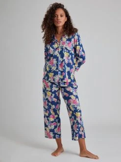 Lauren By Ralph Lauren Classic Wovens Capri-Pyjama, Durchgeknöpft