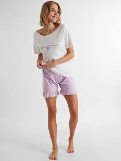Louis & Louisa Süß Und Verträumt Kurz-Pyjama -CALIDA-Shop Louis Louisa Suess und Vertraeumt Kurz Pyjama violett 23SVSS WF 2