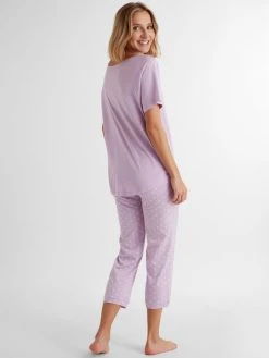Louis & Louisa Süß Und Verträumt Capri-Pyjama -CALIDA-Shop Louis Louisa Suess und Vertraeumt Kurzarm Pyjama violett 23SVPC FA 2