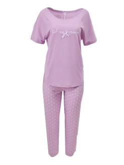 Louis & Louisa Süß Und Verträumt Capri-Pyjama -CALIDA-Shop Louis Louisa Suess und Vertraeumt Kurzarm Pyjama violett 23SVPC FA 3