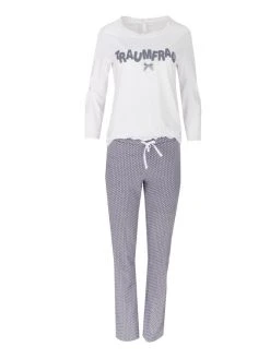 Louis & Louisa Traumfrau Pyjama, Lang -CALIDA-Shop Louis Louisa Traumfrau Lang Pyjama grau 22TFPY WA 4