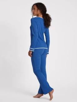 Louis & Louisa Einfach Zauberhaft Pyjama, Lang -CALIDA-Shop Louis und Louisa Einfach Zauberhaft Pyjama lang blau 22EZPR BL 1
