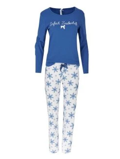 Louis & Louisa Einfach Zauberhaft Pyjama, Lang -CALIDA-Shop Louis und Louisa Einfach Zauberhaft Pyjama lang blau 22EZPY BA 3