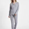 Louis & Louisa Meine Wohlfühlzeit Pyjama, Durchgeknöpft -CALIDA-Shop Louis und Louisa Meine Wohlfuehlzeit Pyjama lang grau 22MWPK GA