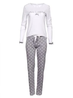 Louis & Louisa Meine Wohlfühlzeit Pyjama, Lang 7 Louis & Louisa Meine Wohlfühlzeit Pyjama, Lang -CALIDA-Shop Louis und Louisa Meine Wohlfuehlzeit Pyjama lang grau weiss 22MWPY WA neu 2