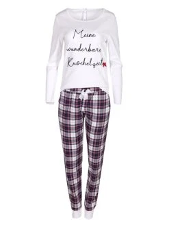 Louis & Louisa Wunderbare Kuschelzeit Bündchen-Pyjama -CALIDA-Shop Louis und Louisa Wunderbare Kuschelzeit Buendchen Pyjama weiss 22WKPB WA 3