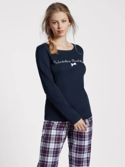 Louis & Louisa Wunderbare Kuschelzeit Pyjama, Lang -CALIDA-Shop Louis und Louisa Wunderbare Kuschelzeit Pyjama lang blau 22WKPY BA 2