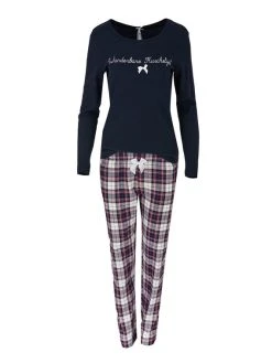 Louis & Louisa Wunderbare Kuschelzeit Pyjama, Lang -CALIDA-Shop Louis und Louisa Wunderbare Kuschelzeit Pyjama lang blau 22WKPY BA 3