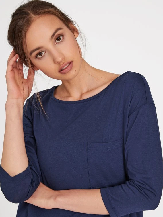 MEY Serie Liah Bigshirt Mit 3/4-Ärmel, Länge 86 Cm 5 MEY Serie Liah Bigshirt Mit 3/4-Ärmel, Länge 86 Cm – Bild 3